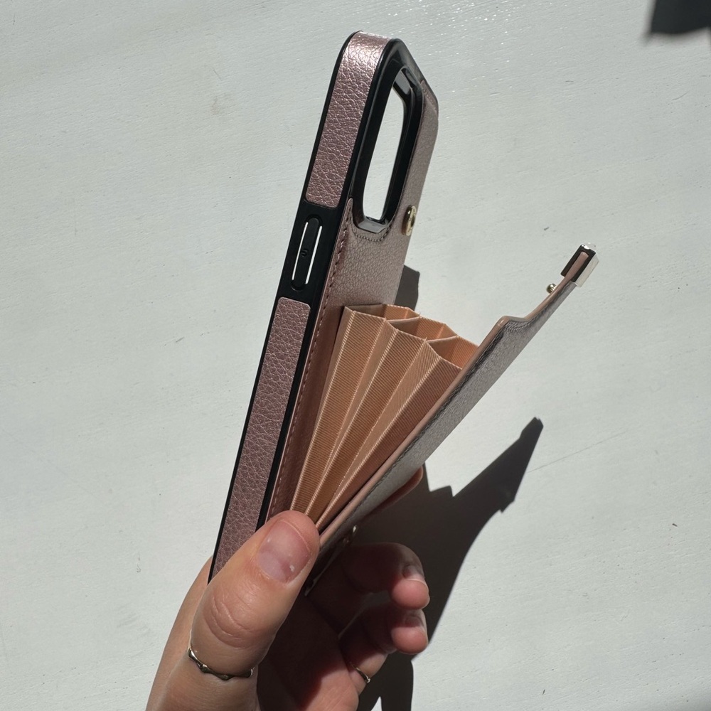 Rose Gold Phone Case with Card Holder